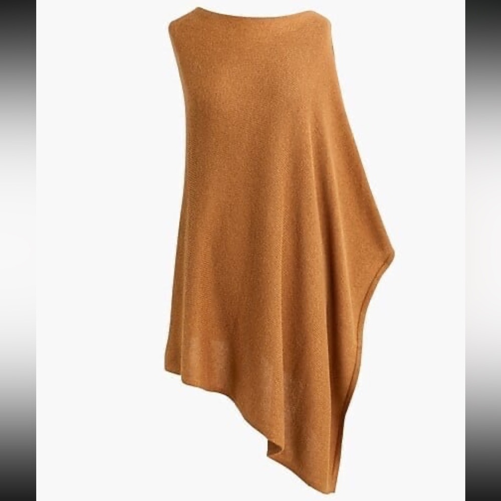 J Crew cotton cashmere asymmetrical poncho